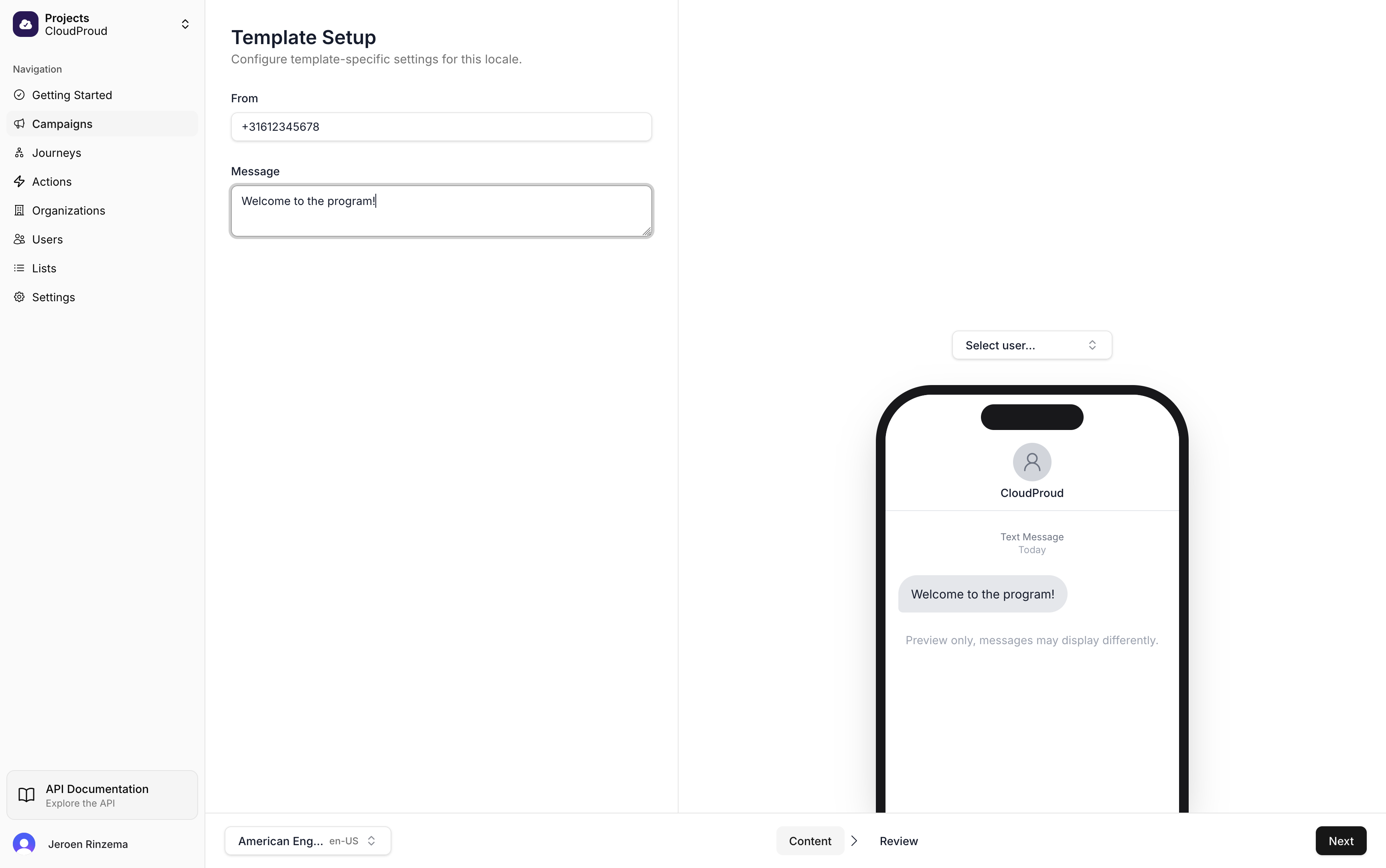 Design Campaign Text