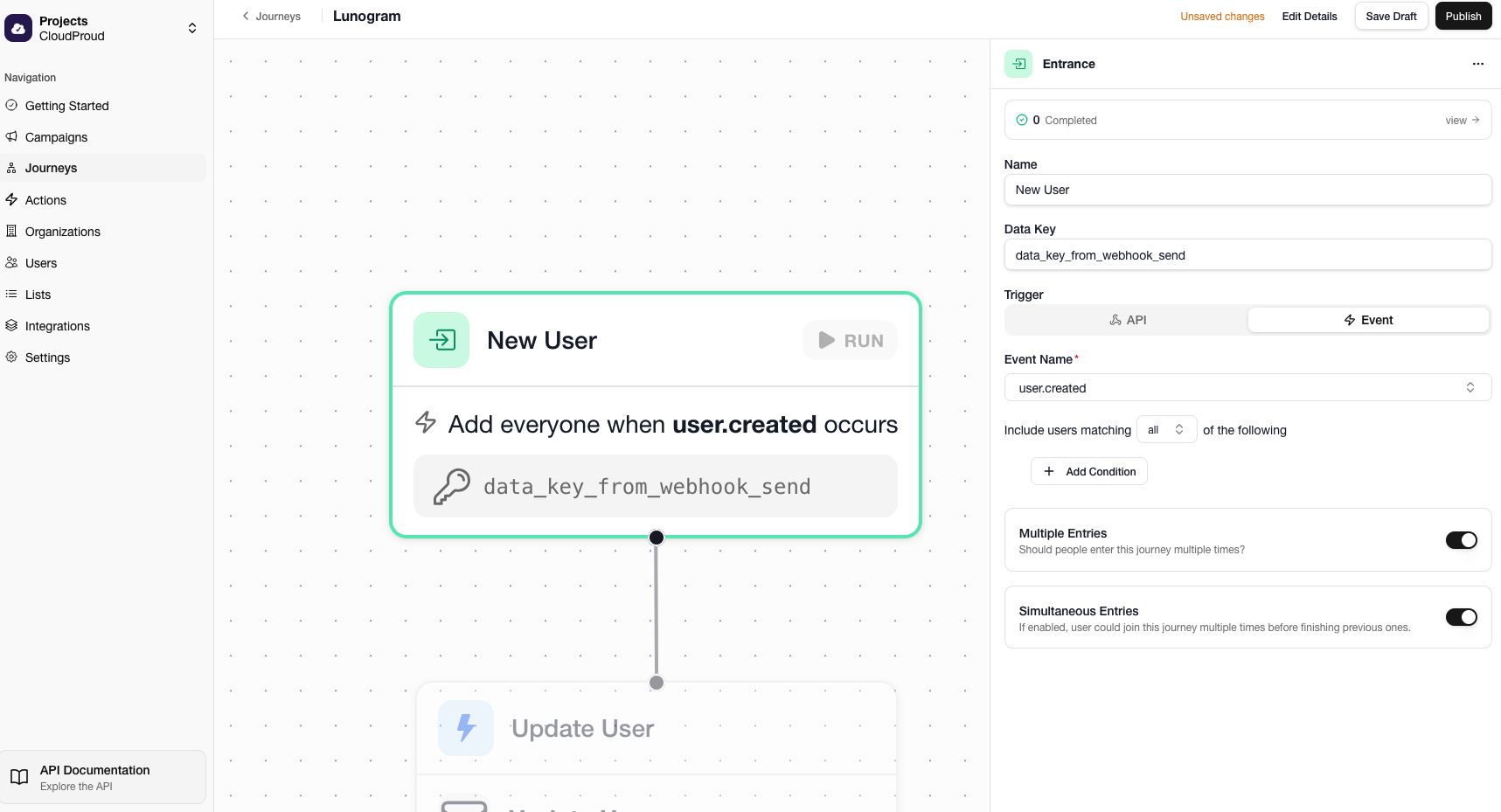 Journey Data Key Example